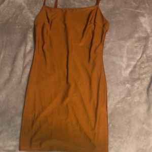 Gold slip dress